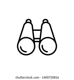 Binoculars icon vector on white background