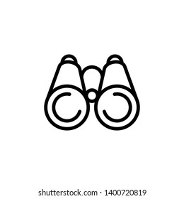 Binoculars icon vector on white background