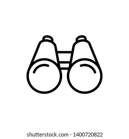 Binoculars icon vector on white background