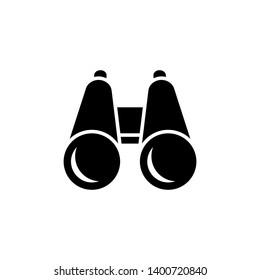 Binoculars icon vector on white background