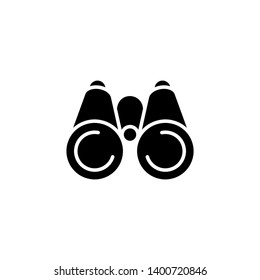 Binoculars icon vector on white background
