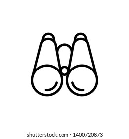 Binoculars icon vector on white background