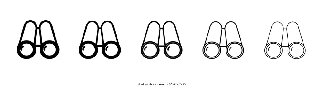 Icono de binoculares Vector de contorno símbolo o ilustración