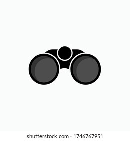 Binoculars Icon - Vector. Presented in Glyph Style.