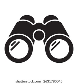 Binoculars icon vector set. Vector black silhouette. with white background
