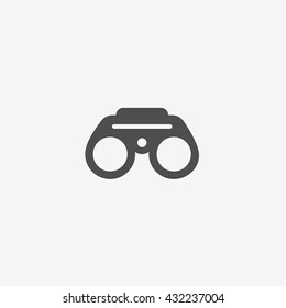 binoculars icon vector, sign of long view  on isolated background