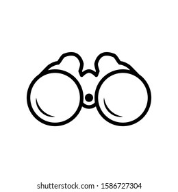 Binoculars icon vector sign style pictogram isolated, spy symbol, logo illustration.