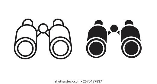 Binoculars icon vector, sign and symbol for design, website or apps elements.