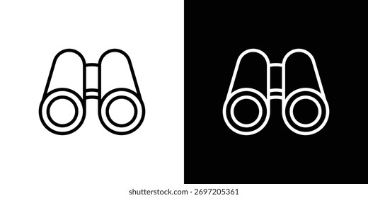 Vector de iconos de binoculares, símbolo, ilustraciones de logotipos