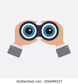 Binoculars icon, vector, zoom