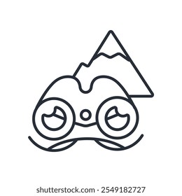 Binoculars icon. vector.Editable stroke.linear style sign for use web design,logo.Symbol illustration.