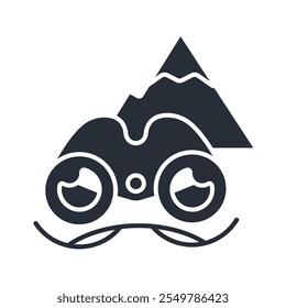 Binoculars icon. vector.Editable stroke.linear style sign for use web design,logo.Symbol illustration.