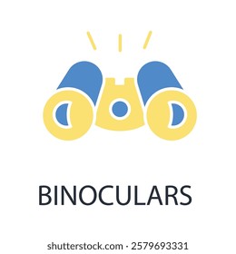 Binoculars icon. vector.Editable stroke.linear style sign for use web design,logo.Symbol illustration.