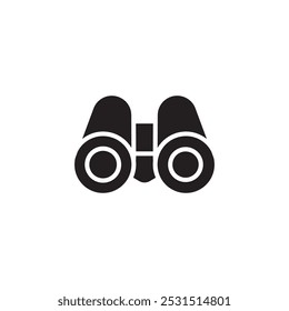 Diseño web de icono de binoculares en Vector
