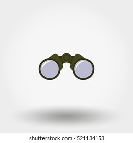 Binoculars. Icon for web and mobile application. Vector illustration on a white background. Flat design style