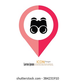 binoculars icon.binocular.vector illustration.