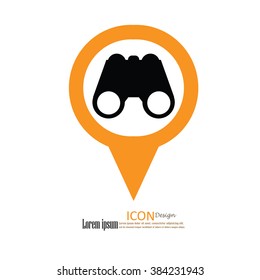 binoculars icon.binocular.vector illustration.