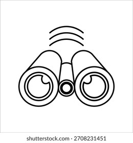 Ferngläser-Symbole. einfacher Zeilenvektor