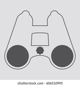 Binoculars icon,sign,symbol,logo isolated in flat style.Vector illustration.