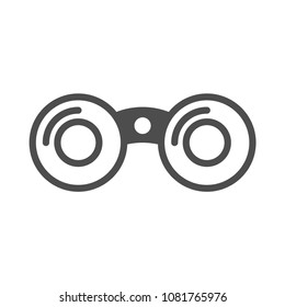 Binoculars Icon,Symbol in white background. Binoculars transparency background