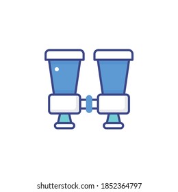 Binoculars illustration filled style icon. EPS 10 File