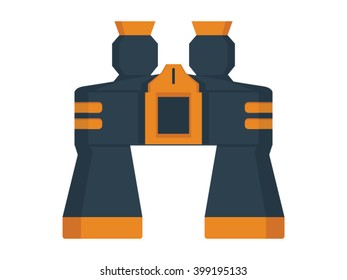 Binoculars Illustration - Flat Icon