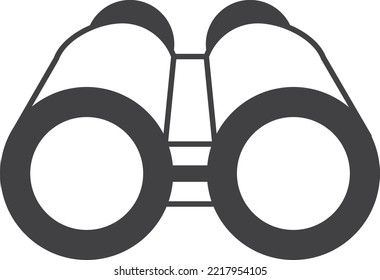 binoculars illustration in minimal style isolated on background