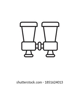 Binoculars illustration style outline icon. EPS 10 File
