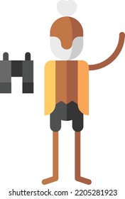 binoculars isolated design element stock illustration. Vector on a white background