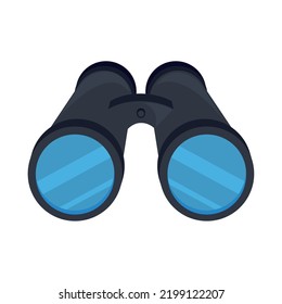 icono aislado de binoculares sobre fondo blanco