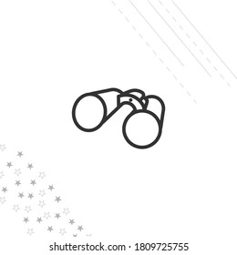 binoculars isolated line icon for web and mobile