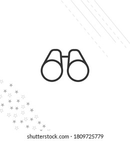 binoculars isolated line icon for web and mobile
