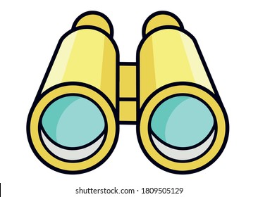 Binoculars isolated on a white background