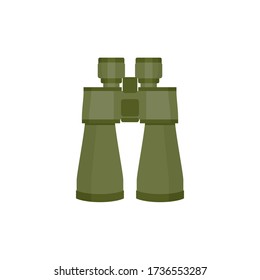 Binoculars isolated on white. Vector simple flat illustration. Icon.