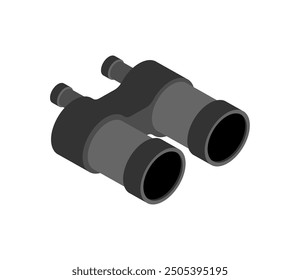 Binoculars isolated. optical instrument with lens for each eye 