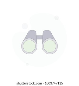 binoculars isolated vector flat illustration