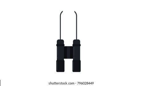 Binoculars isolated vector illustration
