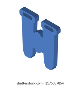 Binoculars isometric left top view 3D icon