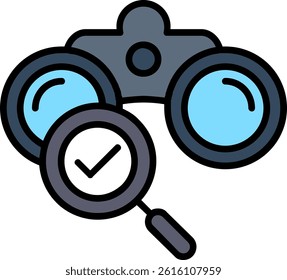 Binoculars Line Filled Vector Icon Design