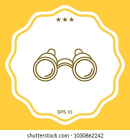 Binoculars line icon
