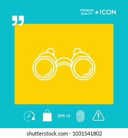 Binoculars line icon