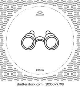 Binoculars line icon