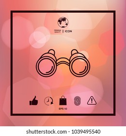 Binoculars line icon