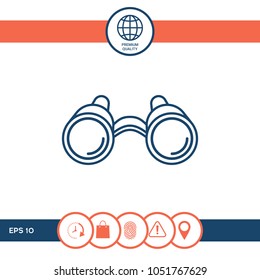 Binoculars line icon