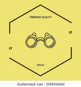 Binoculars line icon