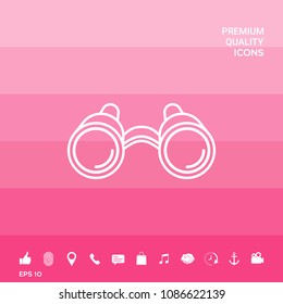 Binoculars line icon
