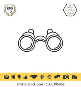 Binoculars line icon
