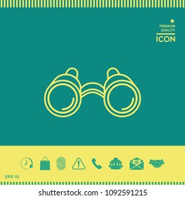 Binoculars line icon