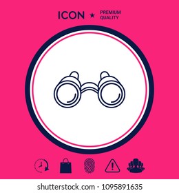 Binoculars line icon