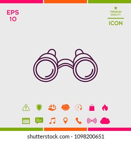 Binoculars line icon